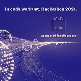 Hackathon Visual - Amerikahaus Logo with digitized planets ©Amerikahaus